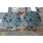 - Supla2li-7953-Gorsel2 - Realhomes Realhomes Renkli Zeminli Kartanesi Desenli Dijital Baskılı Modern 2'li Yuvarlak Servis Altlığı - Supla Realhomes