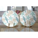 - Supla2li-7955-Gorsel2 - Realhomes Realhomes Beyaz Zemin Üzerinde Deniz Kabuğu Desenli 2'li Yuvarlak Servis Altlığı - Supla Realhomes