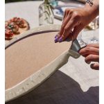 Realhomes Pastel Zeminli Deniz Kabuğu Desenli Dijital Baskılı Modern 2'li Yuvarlak Servis Altlığı - Supla Realhomes