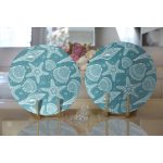 - Supla2li-7959-Gorsel2 - Realhomes Realhomes Pastel Zeminli Deniz Kabuğu Desenli Dijital Baskılı Modern 2'li Yuvarlak Servis Altlığı - Supla Realhomes