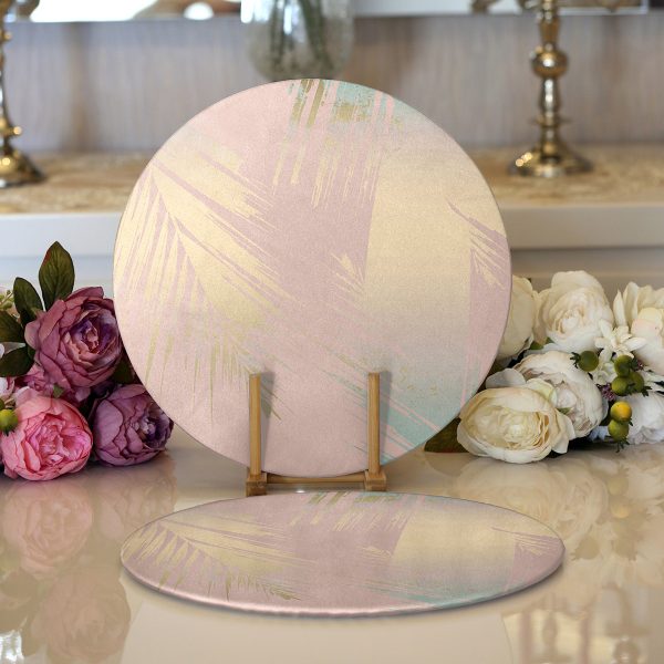 - Supla2li-7978-Gorsel1 - Realhomes  Realhomes Zİgzag Desenli Dijital Baskılı Modern 2'li Yuvarlak Servis Altlığı - Supla Realhomes