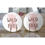 Realhomes Beyaz Zemin Üzerinde Pastel Renkli Ananas Desenli Modern 2'li Yuvarlak Servis Altlığı - Supla Realhomes