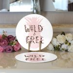 Realhomes Beyaz Zemin Üzerinde Pastel Renkli Ananas Desenli Modern 2'li Yuvarlak Servis Altlığı - Supla Realhomes