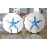 - Supla2li-8019-Gorsel2 - Realhomes  Realhomes Beyaz Zemin Üzerinde Renkli Deniz Atı Desenli Dijital Baskılı Modern 2'li Yuvarlak Servis Altlığı - Supla Realhomes