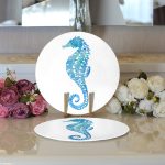 - Supla2li-8020-Gorsel3 - Realhomes  Realhomes Beyaz Zemin Üzerinde Renkli Deniz Kestanesi Desenli 2'li Yuvarlak Servis Altlığı - Supla Realhomes