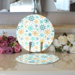 - Supla2li-8035-Gorsel3 - Realhomes Realhomes Beyaz Zemin Üzerinde Renkli Geometrik Desenli Dijital Baskılı Modern 2'li Yuvarlak Servis Altlığı - Supla Realhomes