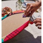 - Supla2li-8063-Gorsel4 - Realhomes Realhomes Renkli Zeminli Geometrik Desenli Dijital Baskılı Modern 2'li Yuvarlak Servis Altlığı - Supla Realhomes