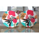 - Supla2li-8064-Gorsel2 - Realhomes Realhomes Beyaz Zemin Üzerinde Rengarenk Çiçek Desenli 2'li Yuvarlak Servis Altlığı - Supla Realhomes