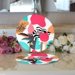 - Supla2li-8064-Gorsel3 - Realhomes Realhomes Beyaz Zemin Üzerinde Rengarenk Çiçek Desenli 2'li Yuvarlak Servis Altlığı - Supla Realhomes