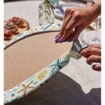 Realhomes Renkli Zeminli Deniz Yıldızı Desenli Dijital Baskılı Modern 2'li Yuvarlak Servis Altlığı - Supla Realhomes