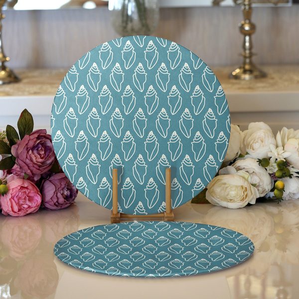 Realhomes Modern Mermer Desenli Dijital Baskılı 2'li Yuvarlak Servis Altlığı - Supla Realhomes