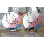 - Supla2li-8087-Gorsel2 - Realhomes Realhomes Rengarenk Zemin Üzerinde Pastel Desenli Çiçek Motifli Modern 2'li Yuvarlak Servis Altlığı - Supla Realhomes