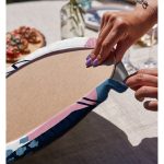 - Supla2li-8087-Gorsel4 - Realhomes Realhomes Rengarenk Zemin Üzerinde Pastel Desenli Çiçek Motifli Modern 2'li Yuvarlak Servis Altlığı - Supla Realhomes