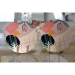 - Supla2li-8127-Gorsel2 - Realhomes Realhomes Pastel Zemin Üzerinde Geometrik Çizimli Çiçek Motifli 2'li Yuvarlak Servis Altlığı - Supla Realhomes