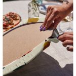 Realhomes Pastel Zeminli Renkli Meyva Desenli Dijital Baskılı Modern 2'li Yuvarlak Servis Altlığı - Supla Realhomes