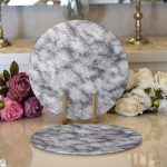 - Supla2li-8146-Gorsel1 - Realhomes Realhomes Beyaz Zemin Üzerinde Siyah Mermer Desenli 2'li Yuvarlak Servis Altlığı - Supla Realhomes