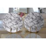 - Supla2li-8146-Gorsel2 - Realhomes Realhomes Beyaz Zemin Üzerinde Siyah Mermer Desenli 2'li Yuvarlak Servis Altlığı - Supla Realhomes