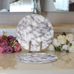 - Supla2li-8146-Gorsel3 - Realhomes Realhomes Beyaz Zemin Üzerinde Siyah Mermer Desenli 2'li Yuvarlak Servis Altlığı - Supla Realhomes