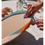 - Supla2li-8152-Gorsel4 - Realhomes Realhomes Pastel Zemin Üzerinde Ay Desenli Dijital Baskılı Modern 2'li Yuvarlak Servis Altlığı - Supla Realhomes