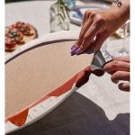 - Supla2li-8156-Gorsel4 - Realhomes Realhomes Pastel Zemin Üzerinde Güneş Desenli Dijital Baskılı Modern 2'li Yuvarlak Servis Altlığı - Supla Realhomes