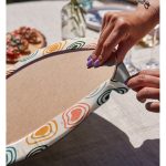 - Supla2li-8163-Gorsel4 - Realhomes Realhomes Pastel Zeminli Geometrik Desenli Dijital Baskılı Modern 2'li Yuvarlak Servis Altlığı - Supla Realhomes