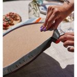 Realhomes Renkli Zeminli Geometrik Desenli Dijital Baskılı Modern 2'li Yuvarlak Servis Altlığı - Supla Realhomes