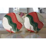 - Supla2li-8182-Gorsel2 - Realhomes Realhomes Renkli Zeminli Geometrik Desenli Dijital Baskılı Modern 2'li Yuvarlak Servis Altlığı - Supla Realhomes