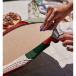 - Supla2li-8182-Gorsel4 - Realhomes Realhomes Renkli Zeminli Geometrik Desenli Dijital Baskılı Modern 2'li Yuvarlak Servis Altlığı - Supla Realhomes