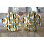 - Supla2li-8204-Gorsel2 - Realhomes Realhomes Beyaz Zeminli Renkli Puantiyeli Dijital Baskılı Modern 2'li Yuvarlak Servis Altlığı - Supla Realhomes