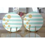 - Supla2li-8216-Gorsel2 - Realhomes Realhomes Beyaz Zemin Üzerinde Renkli Yatay Çizgili 2'li Yuvarlak Servis Altlığı - Supla Realhomes