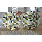 - Supla2li-8226-Gorsel2 - Realhomes Realhomes Pastel Zemin Üzerinde Gold Detaylı Geometrik Desenli 2'li Yuvarlak Servis Altlığı - Supla Realhomes