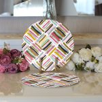 - Supla2li-8253-Gorsel3 - Realhomes  Realhomes Beyaz Zemin Üzerinde Renkli Geometrik Desenli Dijital Baskılı Modern 2'li Yuvarlak Servis Altlığı - Supla Realhomes