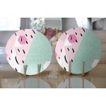 - Supla2li-8271-Gorsel2 - Realhomes Realhomes Beyaz Zemin Üzerinde Renkli Geometrik Desenli Dijital Baskılı Modern 2'li Yuvarlak Servis Altlığı - Supla Realhomes