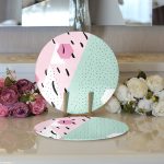 - Supla2li-8271-Gorsel3 - Realhomes Realhomes Beyaz Zemin Üzerinde Renkli Geometrik Desenli Dijital Baskılı Modern 2'li Yuvarlak Servis Altlığı - Supla Realhomes