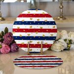 - Supla2li-8304-Gorsel1 - Realhomes Realhomes Beyaz Zemin Üzerinde Gold Detaylı Kalp Desenli Modern 2'li Yuvarlak Servis Altlığı - Supla Realhomes