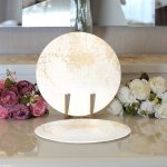 - Supla2li-8307-Gorsel3 - Realhomes  Realhomes Renkli Zeminli Soyut Mermer Desenli Dijital Baskılı Modern 2'li Yuvarlak Servis Altlığı - Supla Realhomes