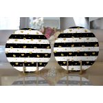 - Supla2li-8325-Gorsel2 - Realhomes Realhomes Beyaz Zemin Üzerinde Gold Detaylı Kalp Desenli Modern 2'li Yuvarlak Servis Altlığı - Supla Realhomes