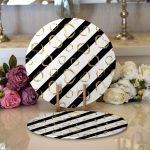 - Supla2li-8326-Gorsel1 - Realhomes Realhomes Beyaz Zemin Üzerinde Gold Detaylı Kalp Desenli Modern 2'li Yuvarlak Servis Altlığı - Supla Realhomes