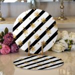 - Supla2li-8327-Gorsel1 - Realhomes Realhomes Beyaz Zemin Üzerinde Gold Detaylı Kartanesi Desenli 2'li Yuvarlak Servis Altlığı - Supla Realhomes