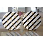 - Supla2li-8327-Gorsel2 - Realhomes Realhomes Beyaz Zemin Üzerinde Gold Detaylı Kartanesi Desenli 2'li Yuvarlak Servis Altlığı - Supla Realhomes