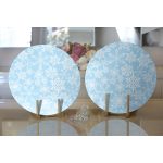 - Supla2li-8340-Gorsel2 - Realhomes Realhomes Mavi Zemin Üzerinde Kartanesi Desenli Dijital Baskılı Modern 2'li Yuvarlak Servis Altlığı - Supla Realhomes