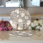 - Supla2li-8344-Gorsel3 - Realhomes  Realhomes Renkli Zemin Üzerinde Gül Desenli Dijital Baskılı Modern 2'li Yuvarlak Servis Altlığı - Supla Realhomes