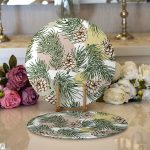 - Supla2li-8360-Gorsel1 - Realhomes Realhomes Beyaz Zemin Üzerinde Renkli Puantiyeli Sonbahar Yapraklı 2'li Yuvarlak Servis Altlığı - Supla Realhomes