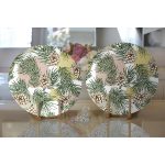 - Supla2li-8360-Gorsel2 - Realhomes Realhomes Beyaz Zemin Üzerinde Renkli Puantiyeli Sonbahar Yapraklı 2'li Yuvarlak Servis Altlığı - Supla Realhomes