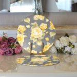 - Supla2li-8365-Gorsel3 - Realhomes Realhomes Rengarenk Zemin Üzerinde Çiçek Desenli Dijital Baskılı Modern 2'li Yuvarlak Servis Altlığı - Supla Realhomes