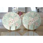 - Supla2li-8390-Gorsel2 - Realhomes Realhomes Rengarenk Zemin Üzerinde Çiçek Desenli Dijital Baskılı Modern 2'li Yuvarlak Servis Altlığı - Supla Realhomes