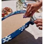 Realhomes Renkli Zeminli Kartanesi Desenli Dijital Baskılı Modern 2'li Yuvarlak Servis Altlığı - Supla Realhomes