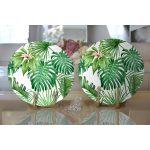 - Supla2li-8437-Gorsel2 - Realhomes Realhomes Beyaz Zemin Üzerinde Yeşil Yaprak Desenli 2'li Yuvarlak Servis Altlığı - Supla Realhomes