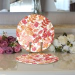 - Supla2li-844-Gorsel3 - Realhomes  Realhomes Dijital Baskılı Modern 2'li Yuvarlak Servis Altlığı - Supla Realhomes