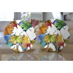 - Supla2li-8478-Gorsel2 - Realhomes Realhomes Beyaz Zeminli Sonbahar Yaprak Desenli Dijital Baskılı Modern 2'li Yuvarlak Servis Altlığı - Supla Realhomes